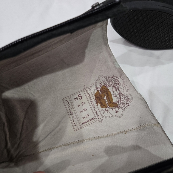 Icon Sacred Black Leather Motorcycle Riding Boot Size Womens 5 - Picture 3 of 8